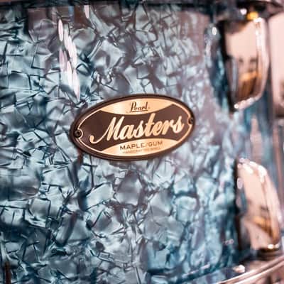 Pearl Masters Maple/Gum Drum Kit #736 Turquoise 22" 10" 12" 16" image 5