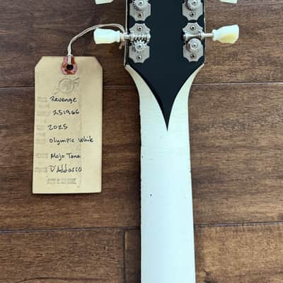 Rock N Roll Relics Revenge Modern Offset Electric Guitar Aged Olympic White 251966 image 11