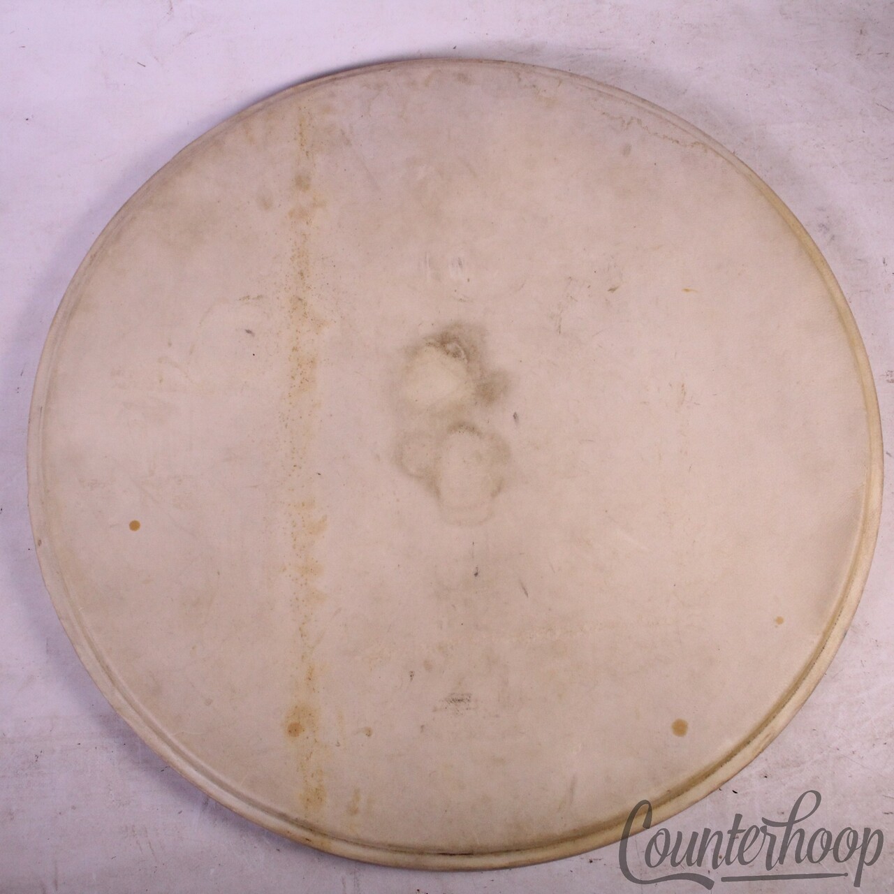 Premier 20" Calf Skin Bass Drum Head Vintage 50s Elite Pre-International Metric — main photograph