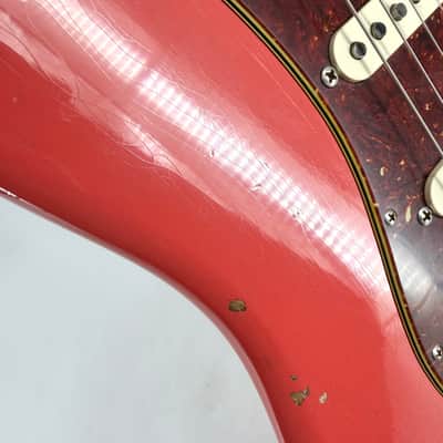 2017 Fender Custom Shop '63 Stratocaster Relic - Faded Fiesta Red image 15