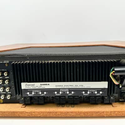 Sansui 5000A AM/FM Tuner Amplifier w/ Wood Cabinet image 9