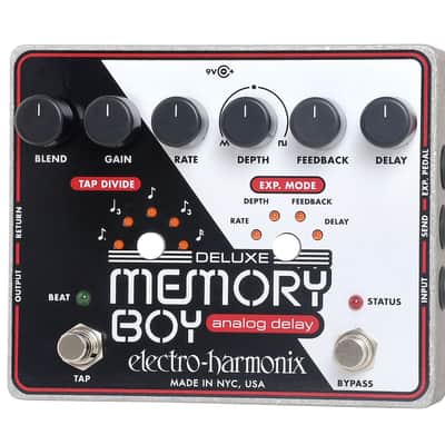 Electro-Harmonix DELUXE MEMORY BOY Tap Temp Analog Delay, 9.6DC-200 PSU included image 1