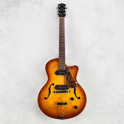 Godin 5th Avenue CW Kingpin II Hollow Body Guitar 2010s - Cognac Burst image 2