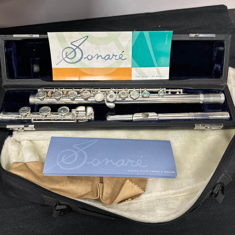 Sonare Open Hole Sterling Silver Flute with low B foot  SFABOF image 1