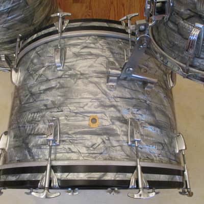 Vintage Ludwig Super Drums, Sky Blue Pearl, Date Stamped 1967 - Outstanding! image 7