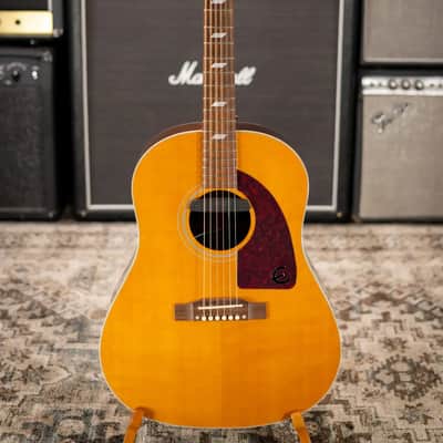 Epiphone Masterbilt Texan FT79 Acoustic Guitar with Fishman Pick-up - Natural with Hardshell Case - Used image 4