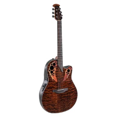 Ovation Celebrity Elite Plus CE44P-TGE A/E Guitar - Dark Tiger Eye image 2