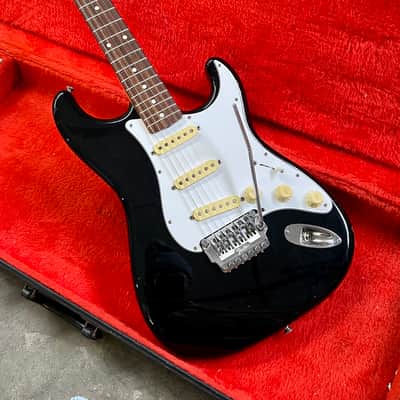 Fender E Serial Contemporary Squier Stratocaster c 1985 Black MIJ Japan strat Floyd rose fujigen image 2