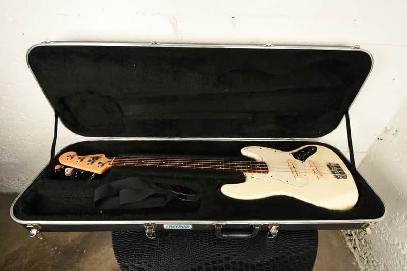 Fender Standard Jazz Bass 2000 MIM Olympic White Rosewood Fretboard 4-String Bass Guitar image 1