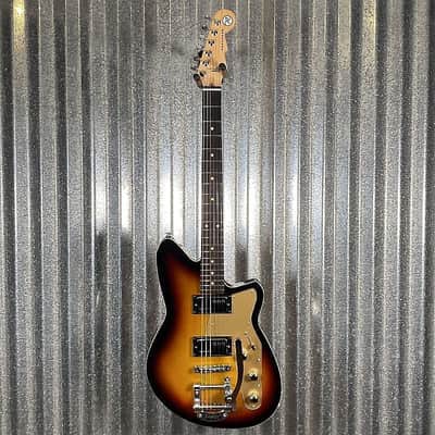 Reverend Jetstream HCB Bigsby 3 Tone Sunburst Railhammer Guitar #67178 image 2
