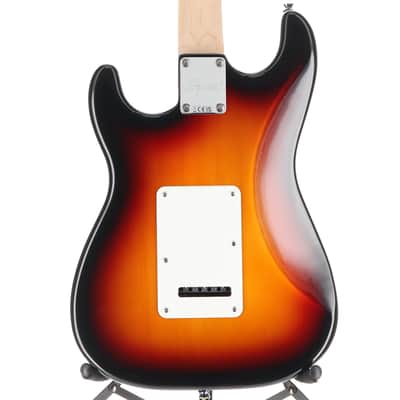 Squier Affinity Series Stratocaster Junior HSS, Laurel Fingerboard, White Pickguard, 3-Color Sunburst (RP) (80500) image 2