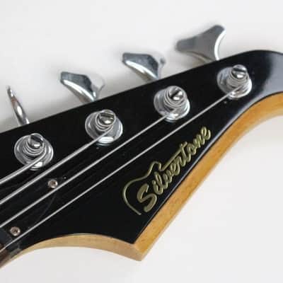 Early 2000's Silvertone Midnight Purple Indigo Jazz Bass J-Style Bass ~Rosewood Fretboard~ image 20