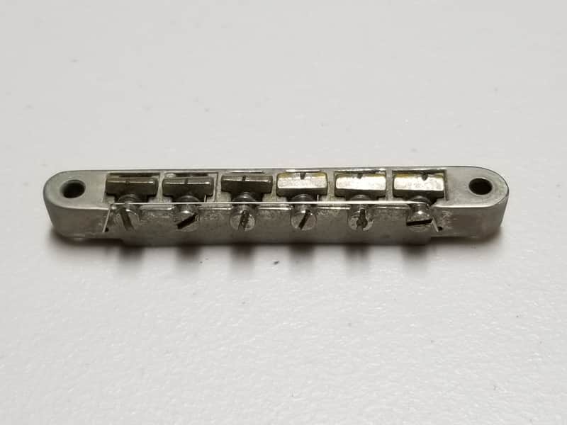 1966 - 1970s Gibson ABR-1 Chrome Bridge - Foundry Mark - 100% Genuine Vintage - No Sags or Cracks! image 1