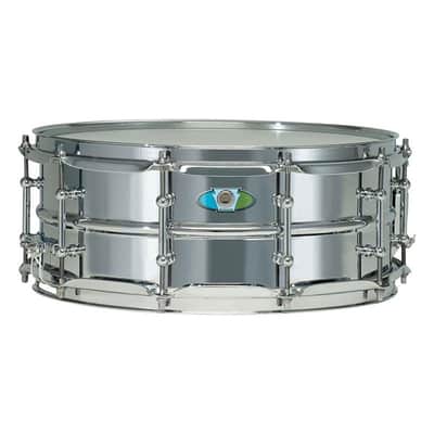 Ludwig LU5514SL Supralite 5.5x14" 10-Lug Steel Snare Drum with P88I Strainer