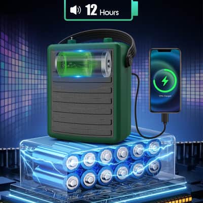 40W Powerful Wireless Voice Amplifier for Teachers, Bluetooth Speaker PA System Karaoke Machine, Portable Speaker with Microphone Support BT/USB/TF Card/Aux/Guitar image 3