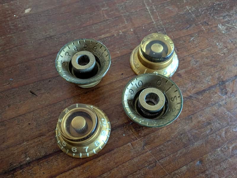 Gibson Bonnet Bell Top-hat Knobs (These are '55s) - 1955 to1960 - Les Paul image 1