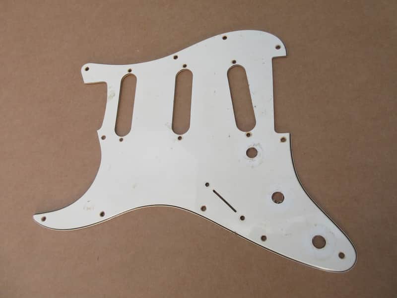 Original Vintage 1973 1974 Lefty Left Handed White Fender Stratocaster Strat Pickguard image 1