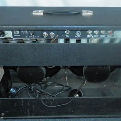 Fender Twin Reverb Amp Black Panel Guitar Tube Combo with cover + footswitch vintage 1966 image 7