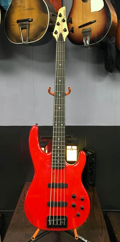 Red Carvin USA 5-String Factory Bass BK5 image 1