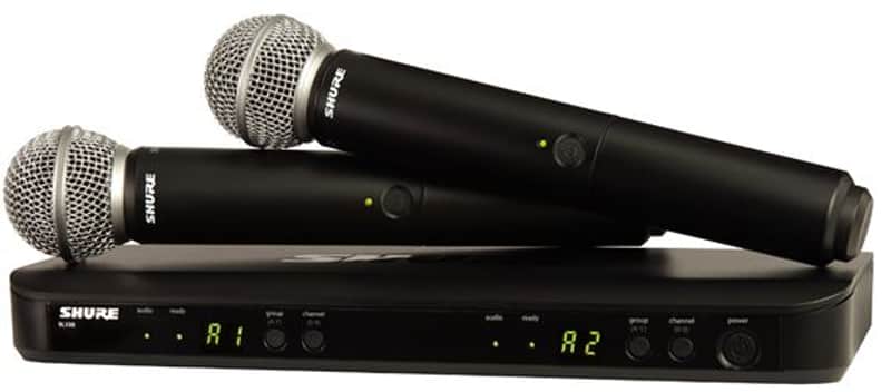 Shure BLX288/SM58 Dual SM58 Handheld Wireless System Group H10 image 1