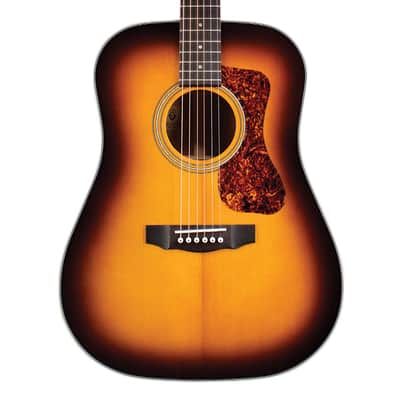 Guild D-140 Dreadnought Acoustic Guitar - Natural Antique Burst image 1