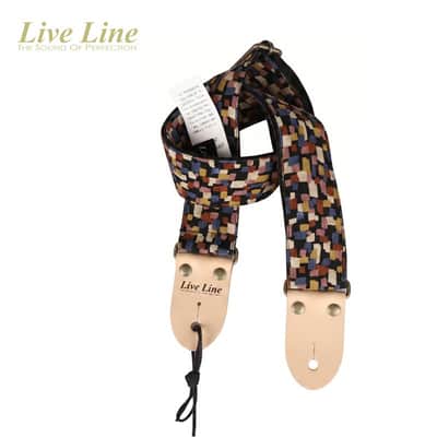 Live Line Corduroy Series Guitar Strap — Vintage Color-Block, Made in Japan