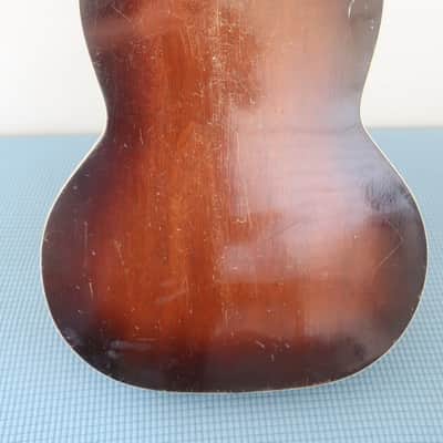Vintage 1930s Oahu M65 Square Neck Lap Steel Hawaiian Big Body Guitar Very Clean Oahu Harmony Kay Works Great Comes With Original Bridge & Wooden Peg Parts! image 8