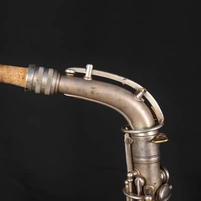 1922 Conn New Wonder Silver Plated Alto Saxophone Sax Gold Wash w/ OHSC image 11