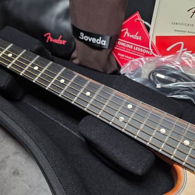 Fender American Acoustasonic Jazzmaster BRAND NEW Natural Mahogany Sitka Spruce Top Semi-Hollow Body USA Fishman Piezo Tim Shaw Shawbucker Humbucker Pickup Acoustic-Electric Guitar image 6