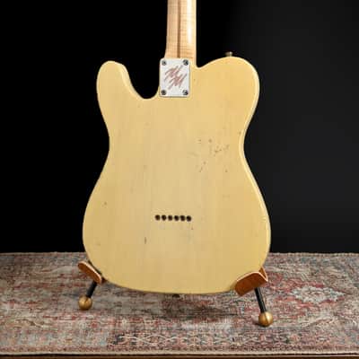 Mario Martin T-Style - Nocaster Blonde - Med Relic, AAA Flame Maple Neck. Mojo P.A.B / Bigsby Pup. NEW, (Authorized Dealer) image 6