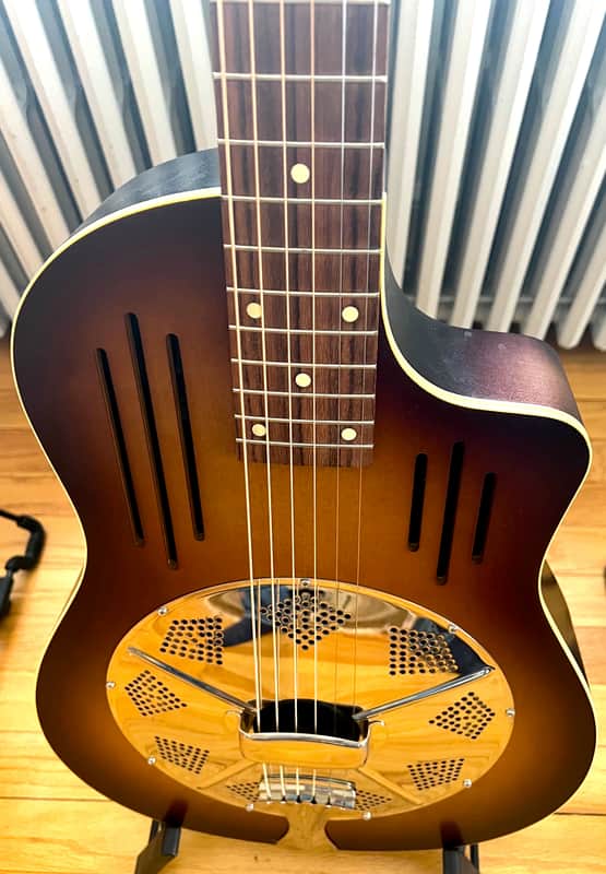 National Reso-Phonic Radio Tone Bendaway 1999 Unique Ivoroid Paddle Headstock Overlay- MINT Condition, IN STOCK NOW! image 1