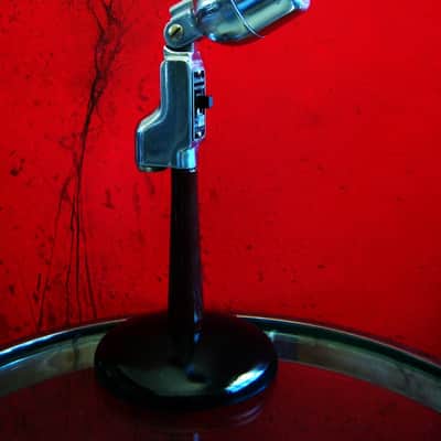 Vintage RARE 1940's Electro-Voice 612 / 630 Omnidirectional Dynamic Microphone Hi Z w Astatic E6G desk stand 638 640 prop display image 3