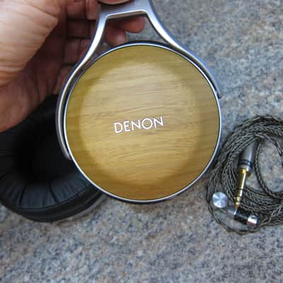 Denon AH-D9200 Headphones, Top Line, Upgraded Pads, Cable, Headband Pad, Ex Sound, Ex Condition, Bamboo, Efficient 2024 - Bamboo image 2