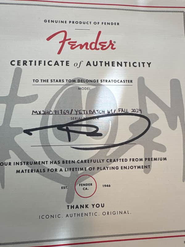 Fender To The Stars Limited Tom DeLonge Signature Stratocaster 2024 - Yeti image 1