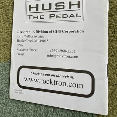 Rocktron Hush the pedal user manual, blue warranty page  and product flyer 2003 image 4