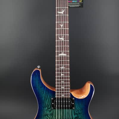 PRS SE 1 OF 1000 LIMITED EDITION EXOTIC CUSTOM 24 - BURLED ASH LAKE BLUE image 3