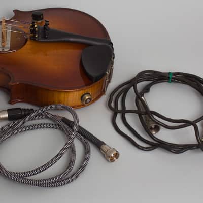 National  Vio-Lectric Electric Violin (1937), ser. #A-5645, period black hard shell case. image 12