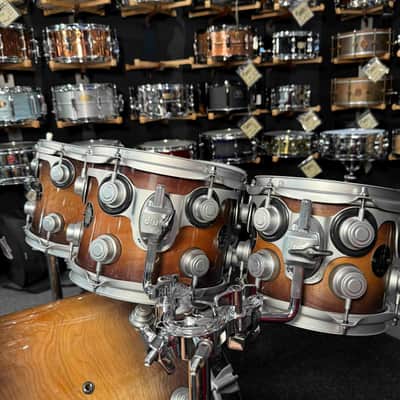 ~LIMITED EDITION!~ DW Timeless Timber 30th Anniversary Lake Superior Birch 6-Piece 8/10/12/14/16/22 Drum Kit Set in Purple Burst Lacquer & Satin Chrome Hardware with SKB Soft-Shell Bags image 10