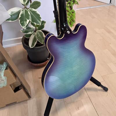 Epiphone ES-335 Blueberry Burst BRAND NEW Figured Flame Top and Back Semi-Hollowbody Hollow Body Archtop 335 Electric Guitar image 17