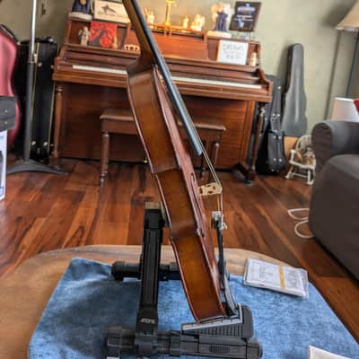 Revived Old German Flush-neck 4/4 Fiddle Good Antique Violin w/ Original Case & Vintage Brazilwood Bow w/ New HairUnlabeled 4/4 Fiddle 4/4 Violin 1890s image 2