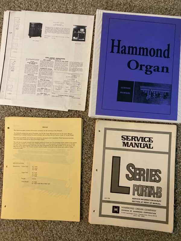 Leslie and Hammond Manuals and Schematics image 1