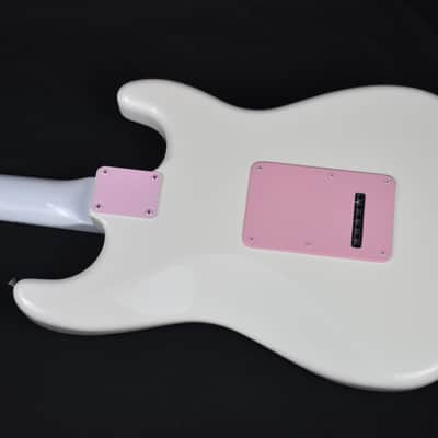 Custom Pre-order! Left Handed Stratocaster White Pink SSS 5-Way Wilkinson 60's WVS Alnico 5 image 7
