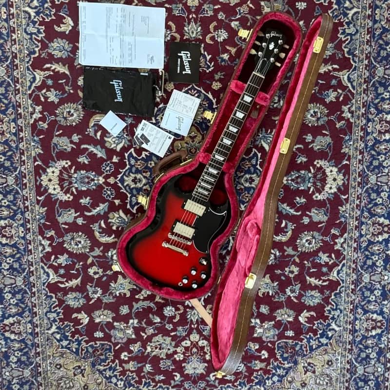 Gibson SG Standard '61 2022 - Cardinal Red Burst - Case - Paperwork image 1