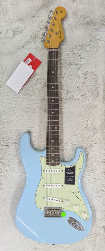 Fender Vintera II Road Worn '60s Stratocaster Electric Guitar, Sonic Blue w/Case image 1