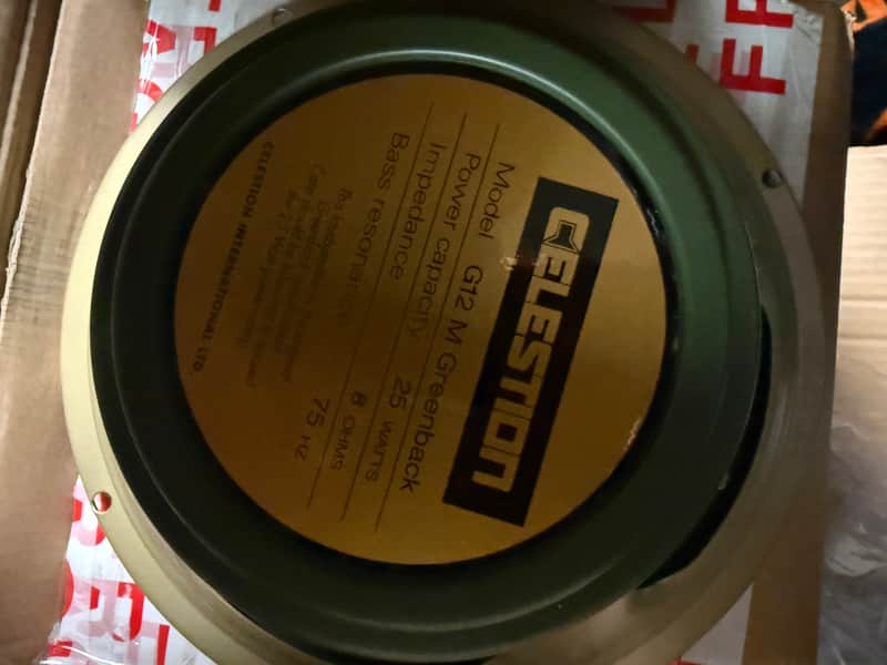 Celestion G12M Greenback 12" 25-Watt 8ohm Guitar Amp Speaker 2020s - White image 1