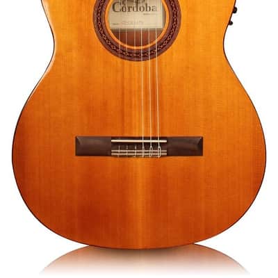 Cordoba C5-CE Lefty - Left Handed Acoustic Electric Classical Guitar - Cutaway image 2