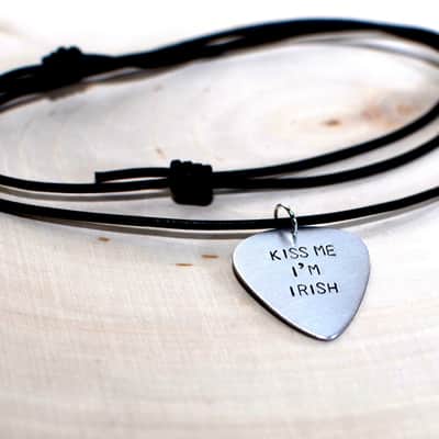 Guitar Pick Pendant Kiss Me I am Irish Saint Patricks Day Collection image 5