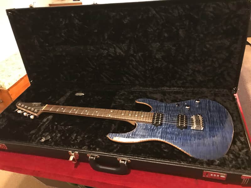 Suhr Modern Pro M7 Trans Whale Blue with G & G fitted hard case + tools image 1