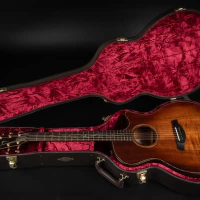 2022 Taylor Builder's Edition K24ce V-Class - Kona Burst | USA All Solid Grand Auditorium Acoustic Guitar Koa Beveled Armrest Cutaway ES-2 Pickup Paua Abalone Purfling | OHSC image 24