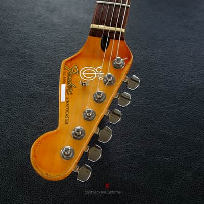 Fender Stratocaster Midnight Blue Pelham Dark Blue Heavy Relic Aged by East Gloves Customs image 21